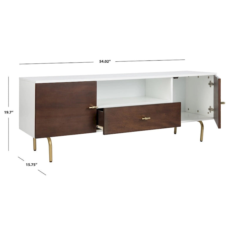 Meuble TV multimédia - 54 L x 15,7 P x 19,7 H - 54Lx16Px20H