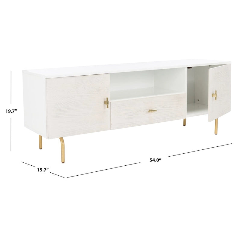 Meuble TV multimédia - 54 L x 15,7 P x 19,7 H - 54Lx16Px20H