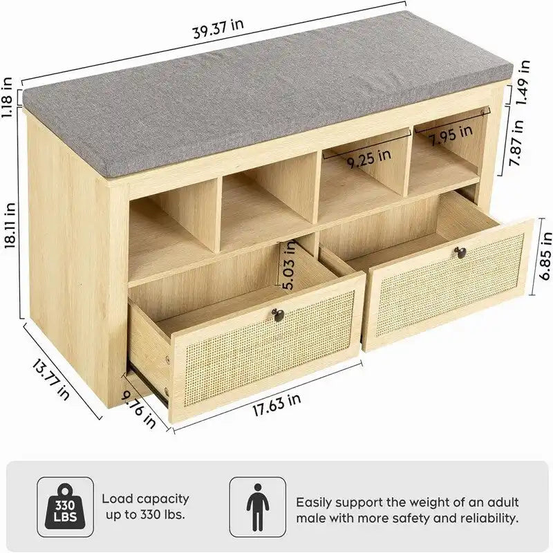 Banc de rangement pour chaussures