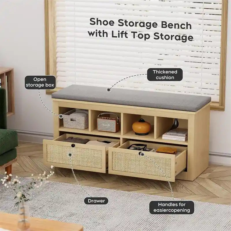 Banc de rangement pour chaussures