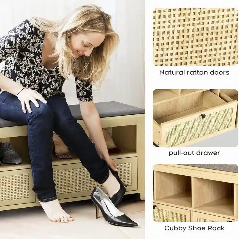 Banc de rangement pour chaussures