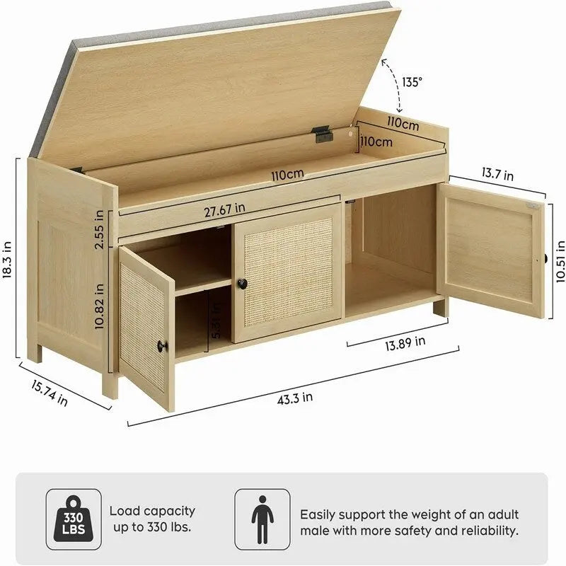 Banc de rangement pour chaussures