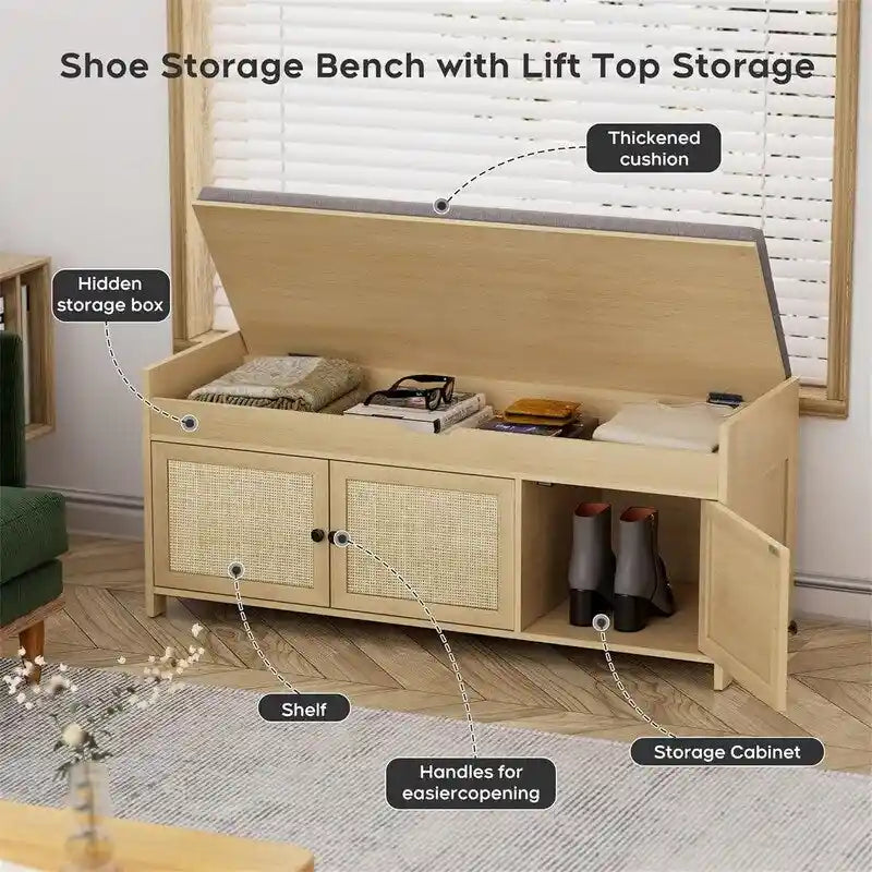 Banc de rangement pour chaussures
