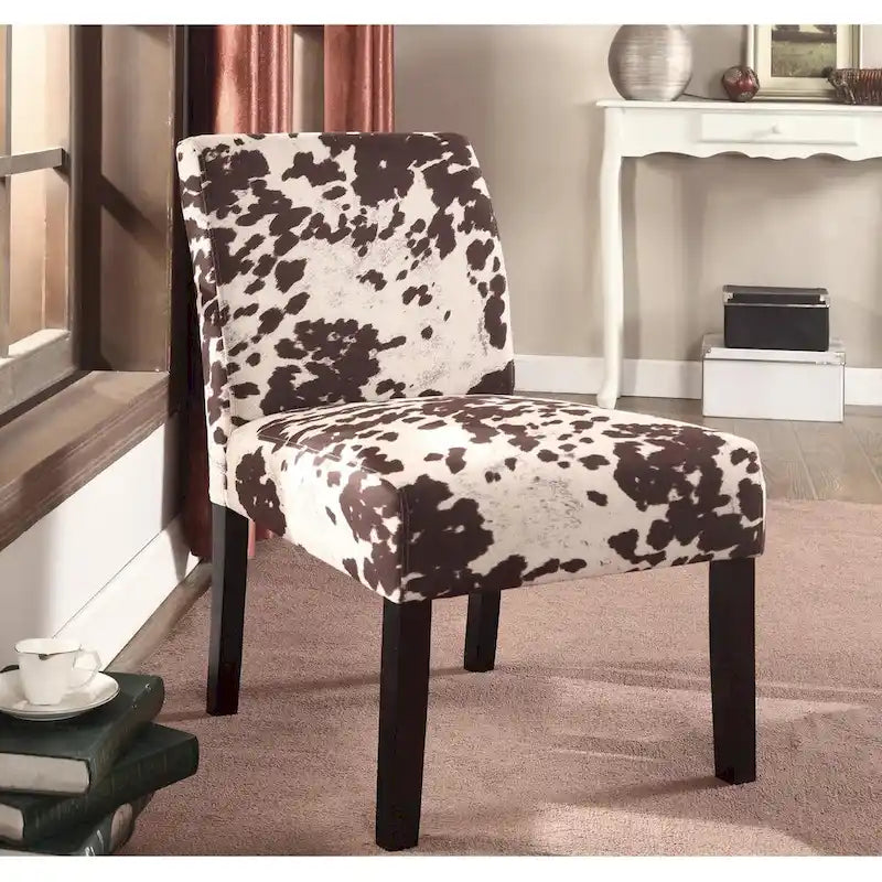 Fauteuil d'appoint en tissu chiné avec pieds en bois massif (Lot de 2)