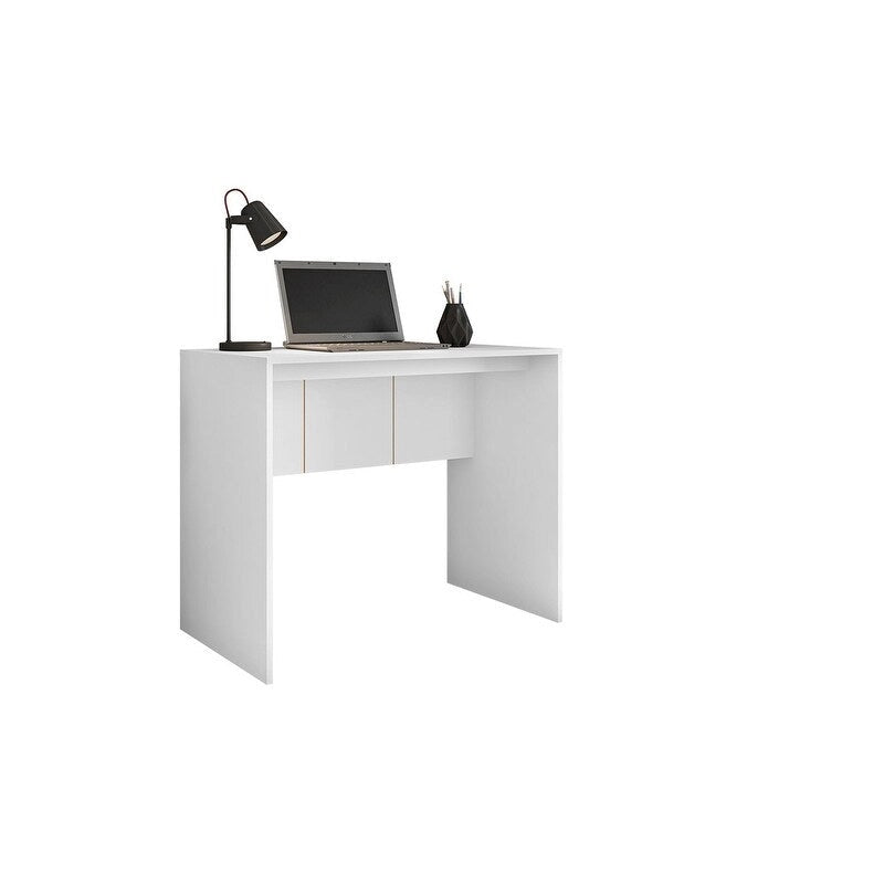 Bureau d'ordinateur moderne 89 cm de large Meuble de bureau pour petits espaces Design minimaliste Table d'étude compacte pour PC et ordinateur portable