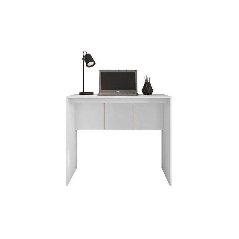 Bureau d'ordinateur moderne 89 cm de large Meuble de bureau pour petits espaces Design minimaliste Table d'étude compacte pour PC et ordinateur portable