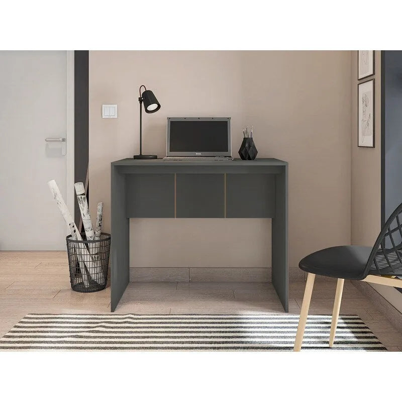 Bureau d'ordinateur moderne 89 cm de large Meuble de bureau pour petits espaces Design minimaliste Table d'étude compacte pour PC et ordinateur portable
