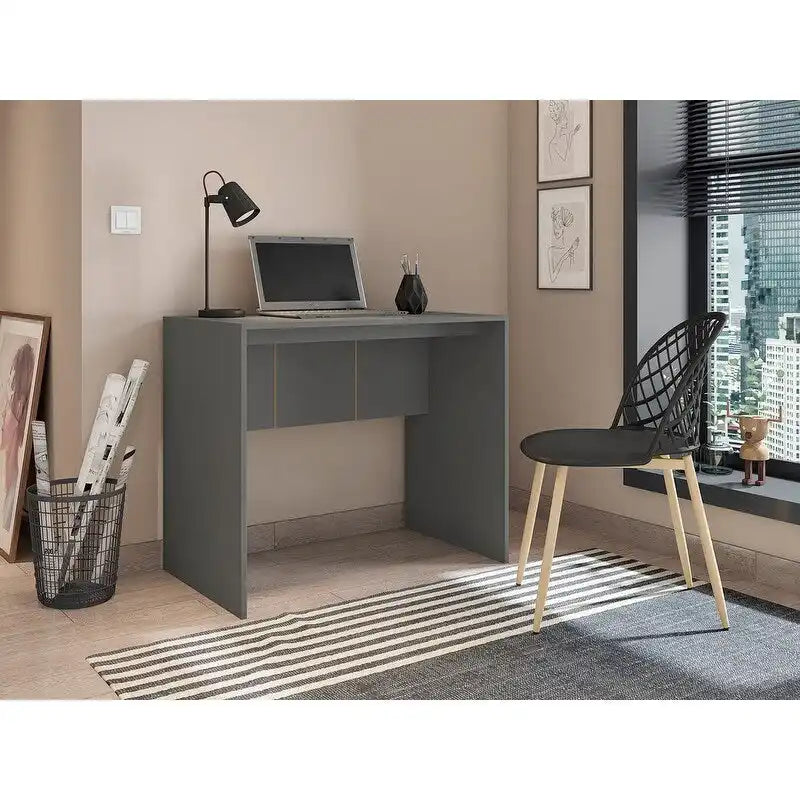 Bureau d'ordinateur moderne 89 cm de large Meuble de bureau pour petits espaces Design minimaliste Table d'étude compacte pour PC et ordinateur portable