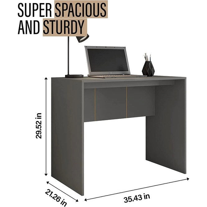 Bureau d'ordinateur moderne 89 cm de large Meuble de bureau pour petits espaces Design minimaliste Table d'étude compacte pour PC et ordinateur portable