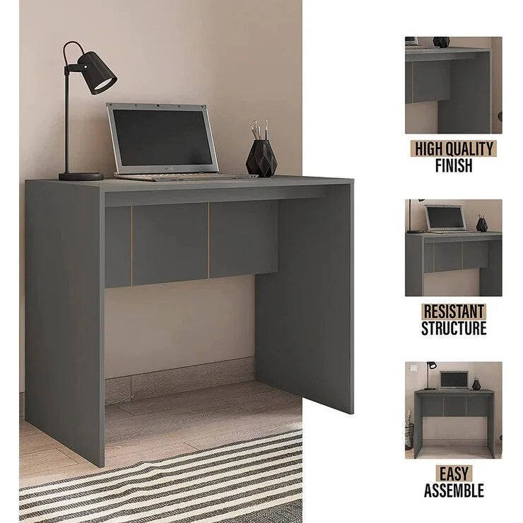 Bureau d'ordinateur moderne 89 cm de large Meuble de bureau pour petits espaces Design minimaliste Table d'étude compacte pour PC et ordinateur portable
