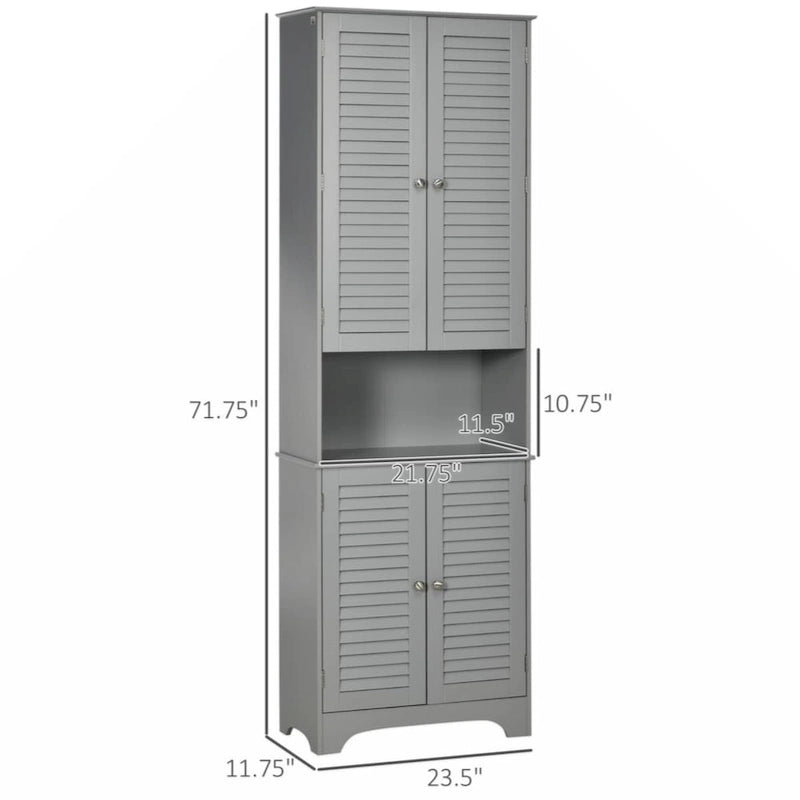 Meuble de Rangement sur Pied pour Salle de Bain avec 2 Armoires et Plan de Travail, Meuble Bas de Salle de Bain
