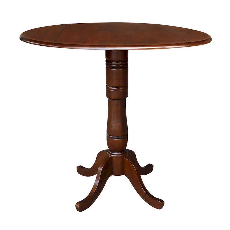 Table de bar ronde 42 po et deux tabourets - Espresso
