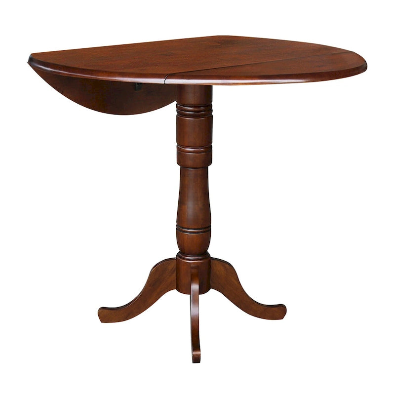 Table de bar ronde 42 po et deux tabourets - Espresso