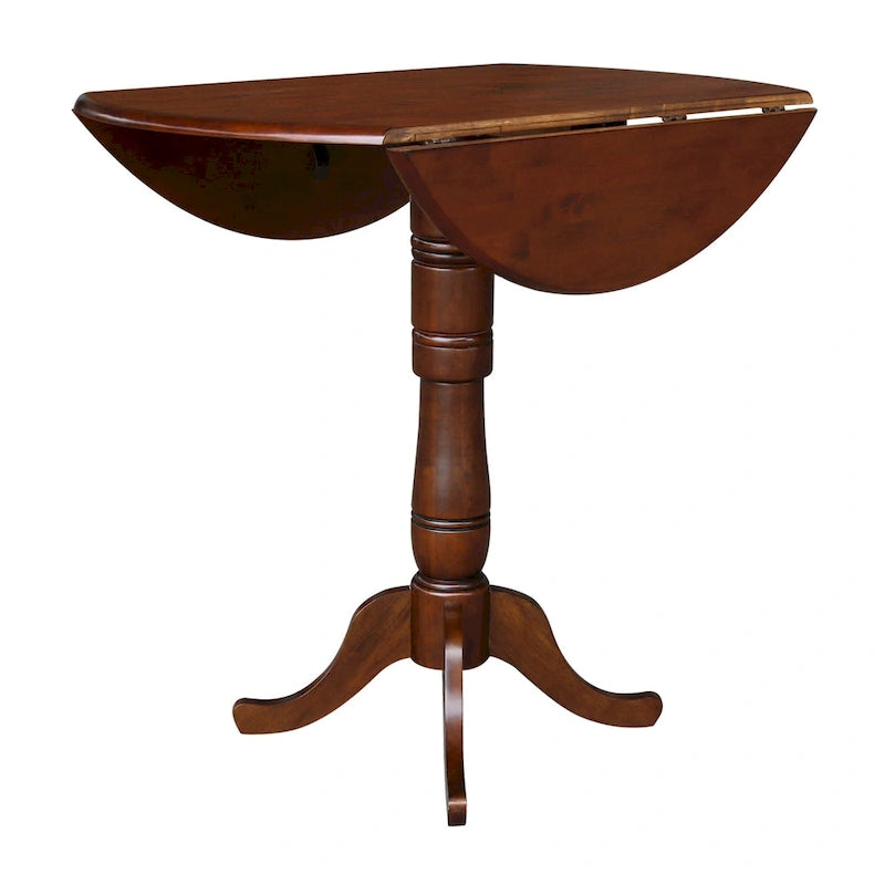 Table de bar ronde 42 po et deux tabourets - Espresso