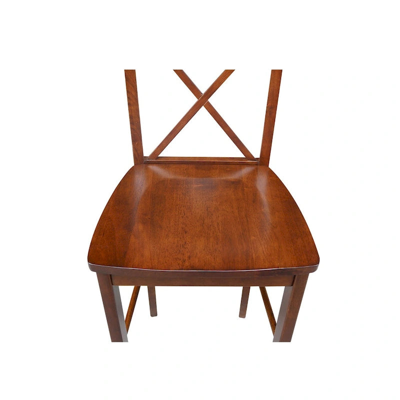 Table de bar ronde 42 po et deux tabourets - Espresso