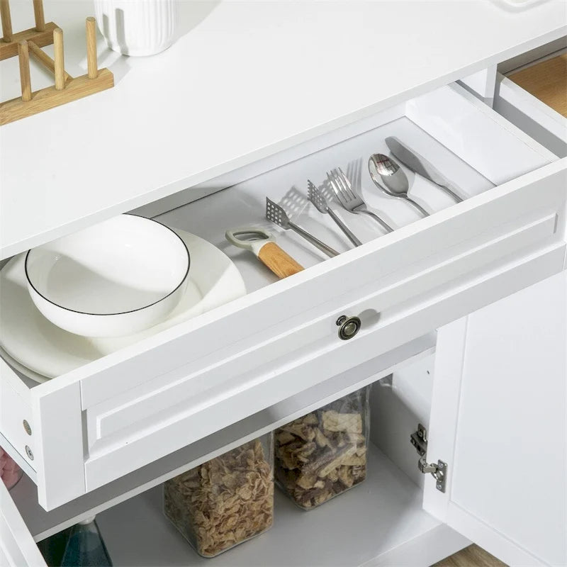 Buffet de cuisine moderne avec 2 tiroirs et étagères réglables