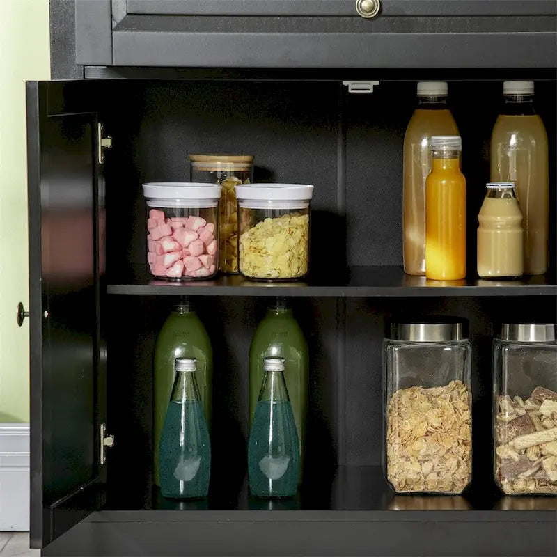 Buffet de cuisine moderne avec 2 tiroirs et étagères réglables