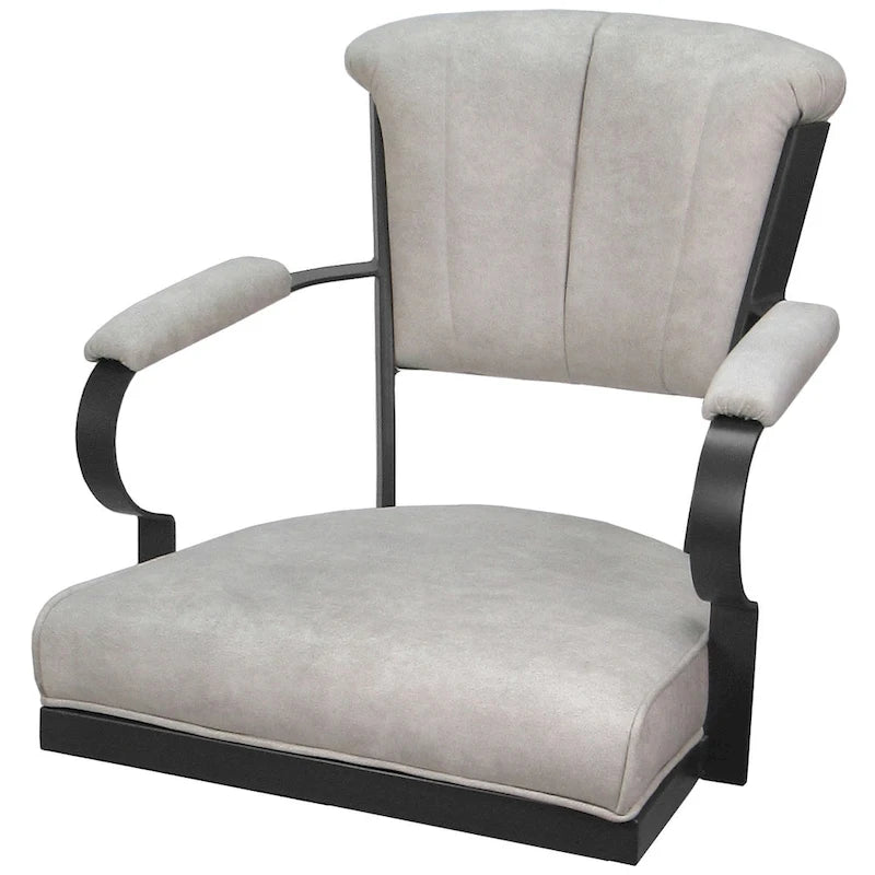 Chaise à roulettes pivotante Miami en métal sur piètement lecture - Assise haute de 18 po