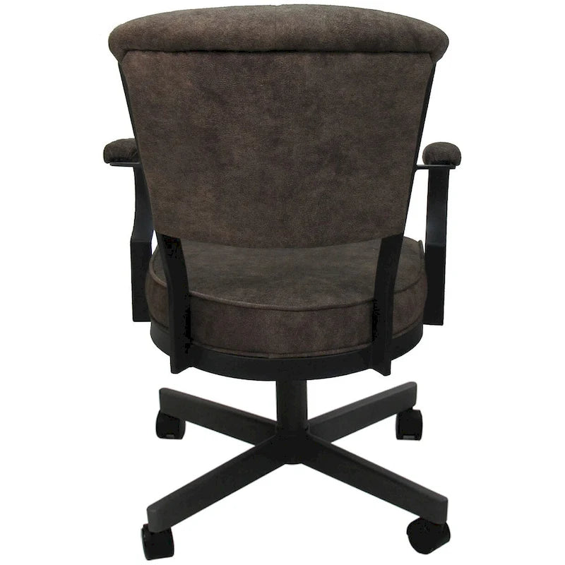 Chaise à roulettes pivotante Miami en métal sur piètement lecture - Assise haute de 18 po