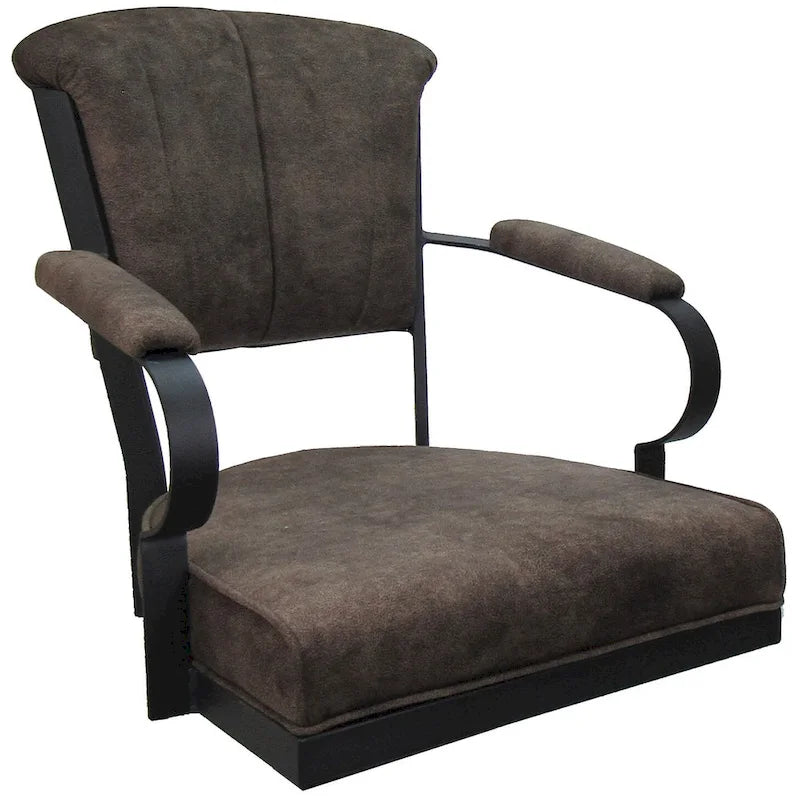 Chaise à roulettes pivotante Miami en métal sur piètement lecture - Assise haute de 18 po