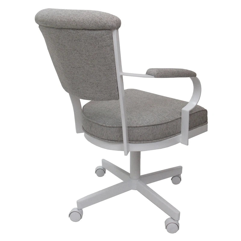 Chaise à roulettes pivotante Miami en métal sur piètement lecture - Assise haute de 18 po