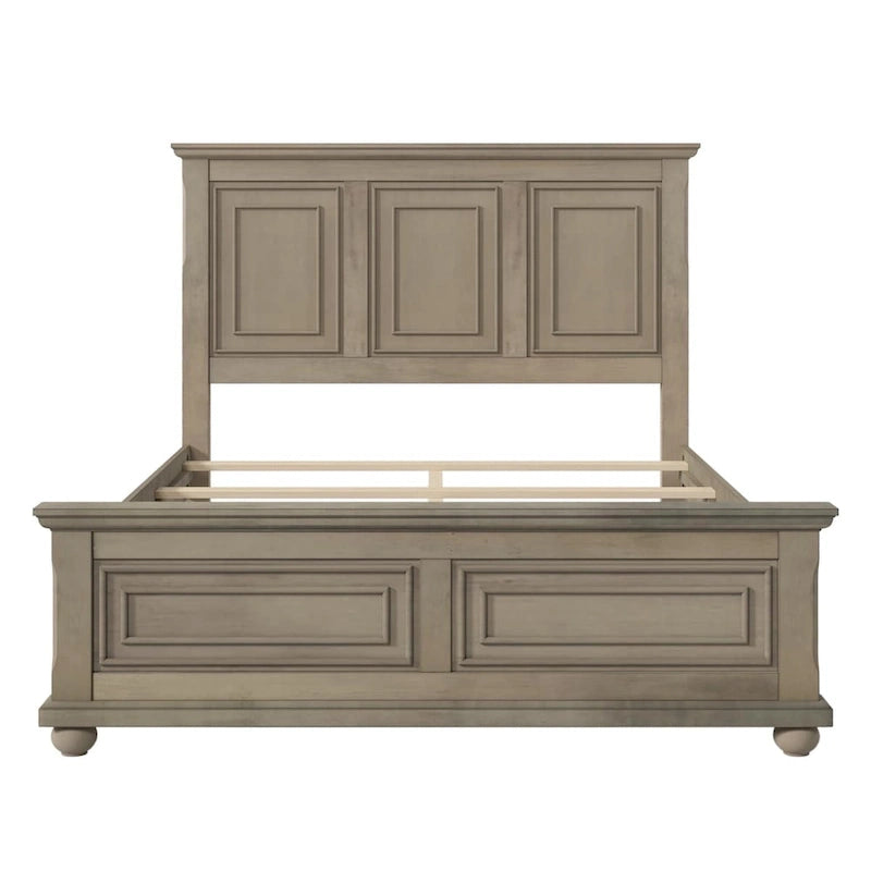 Cadre de lit vintage en pin, style traditionnel campagne et ville