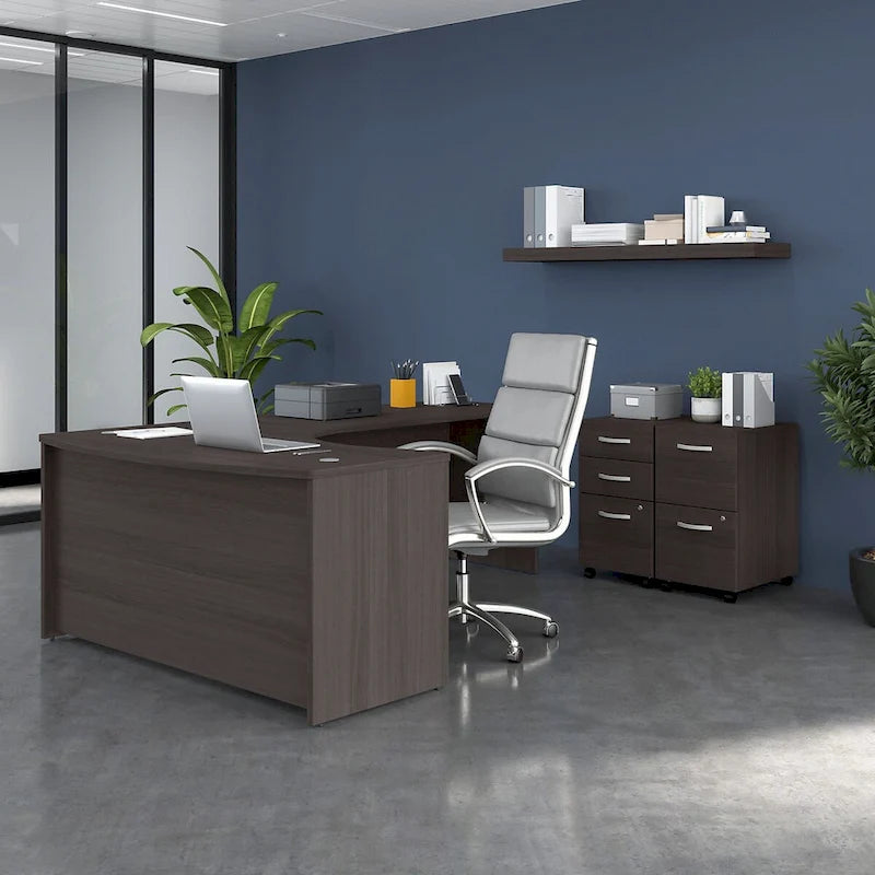 Coque de bureau en L pour droitier par