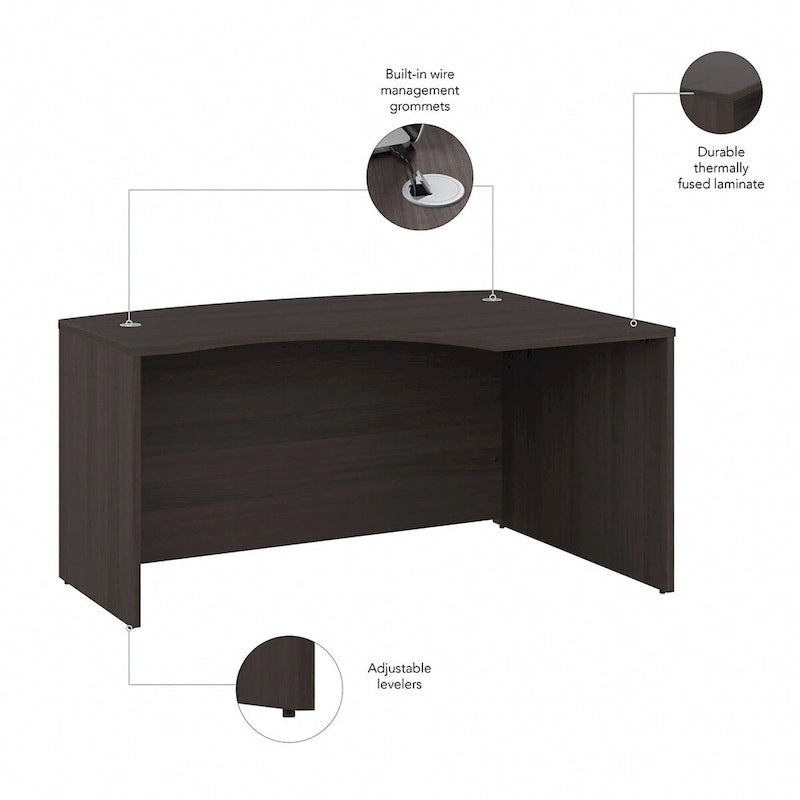Coque de bureau en L pour droitier par