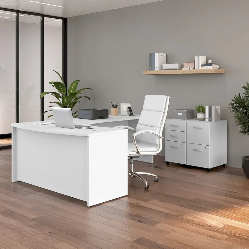 Coque de bureau en L pour droitier par