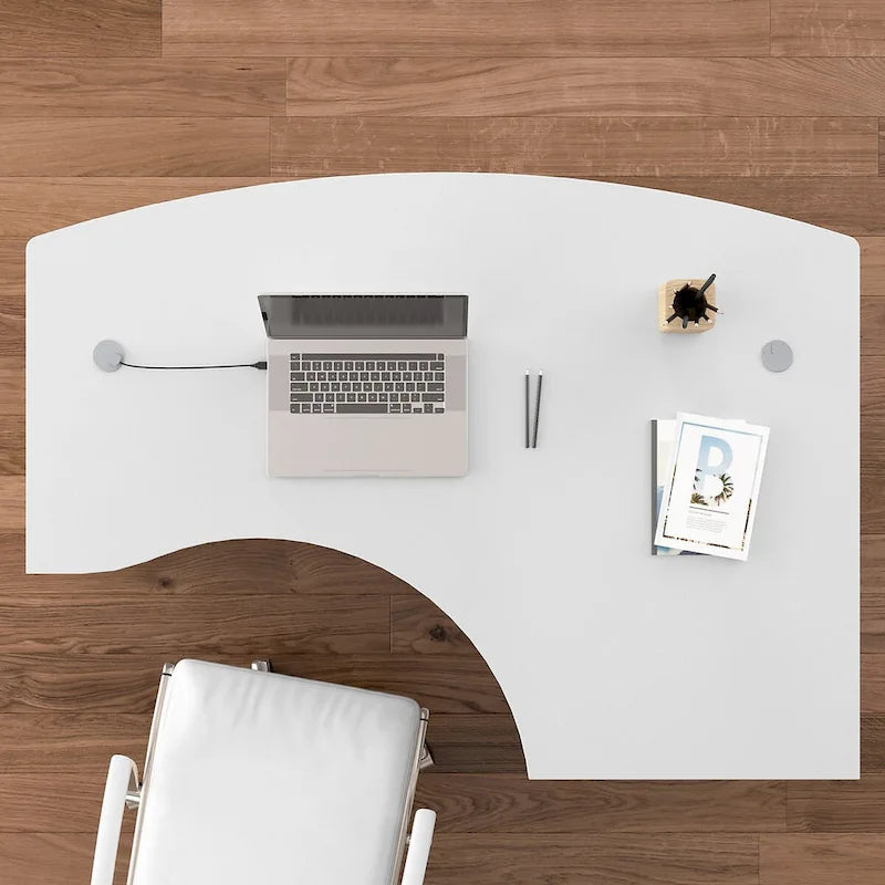 Coque de bureau en L pour droitier par
